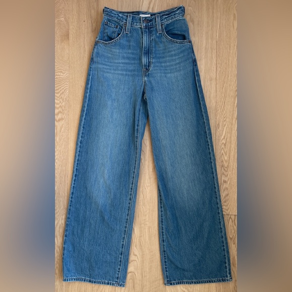 Cinch Baggy Blue Wide-Leg Women Levi’s Jeans - Picture 7 of 13